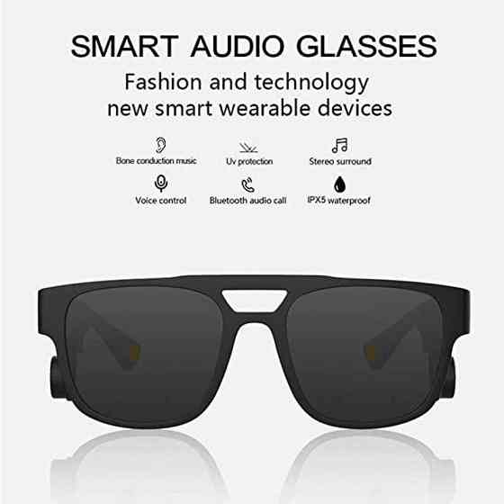 Smart Audio glasses Інтелектуальні сонцезахисні окуляри bluetooth gokul bone conduction смарт аудіо окуляри Дніпро