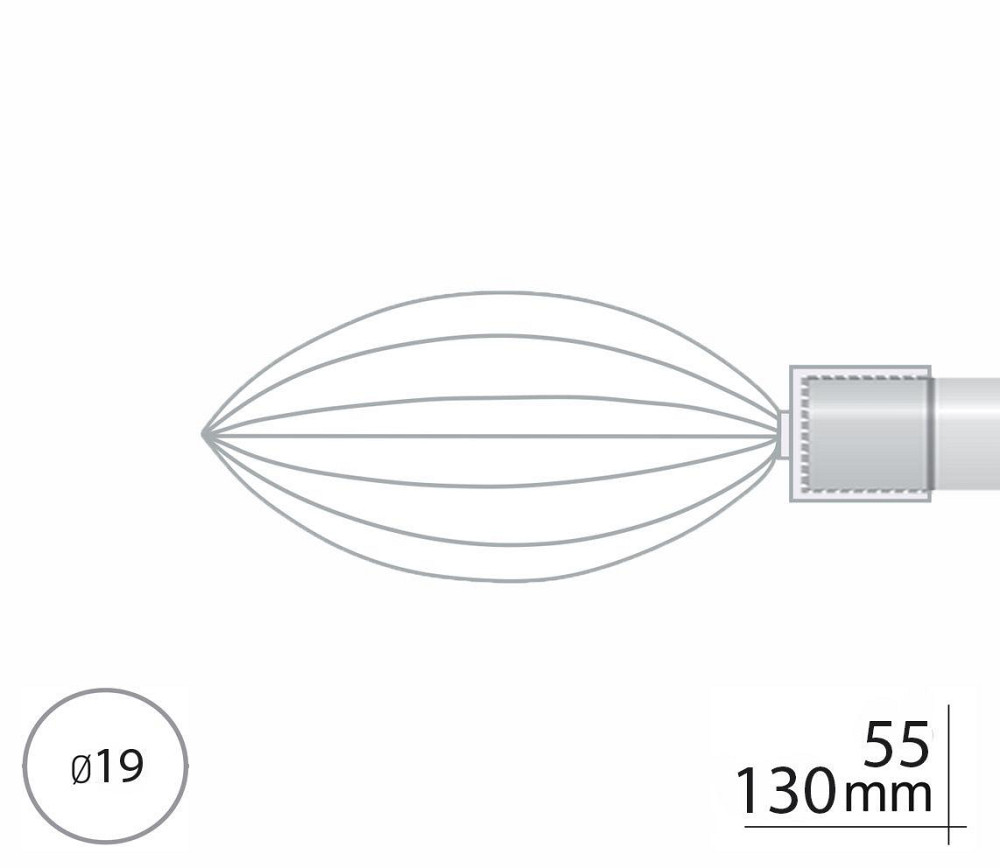 Закінчення для карнизу Orvit МІКС 19 мм НЕРЖАВІЮЧА СТАЛЬ Львов - изображение 2