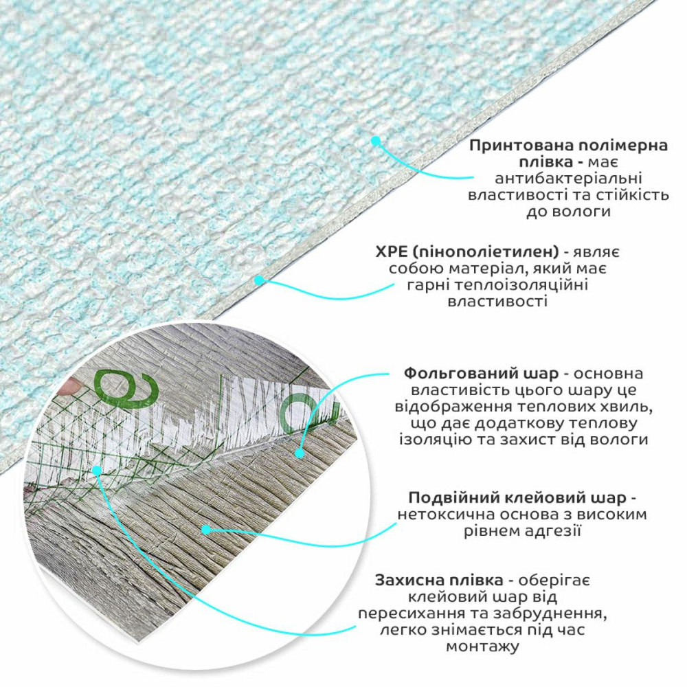Самоклеящиеся обои Блакитный меланж Киев - изображение 2