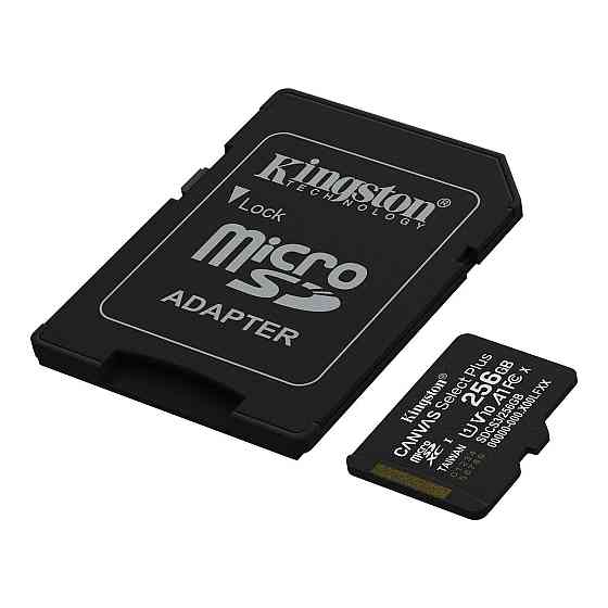 Картка пам'яті MicroSDXC 256 GB UHS-I Class 10 Kingston Canvas Select Plus R150MB/s + SD-адаптер (SDCS3/256GB) Харьков