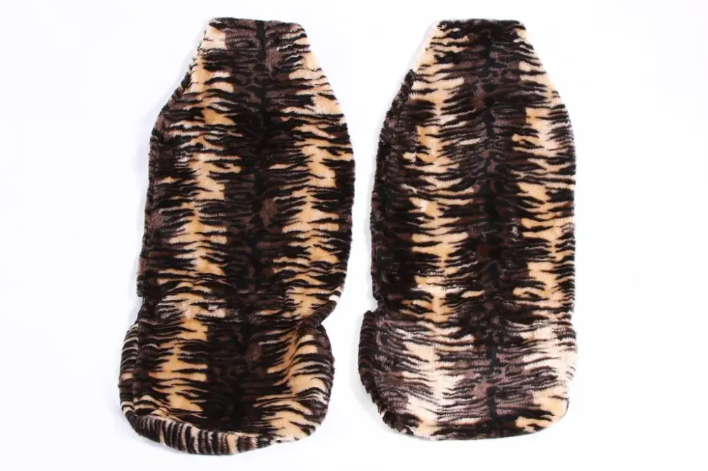 Чехли на сидіння хутра хутряний чорний/біжевий/коричне Вінниця - фото 2