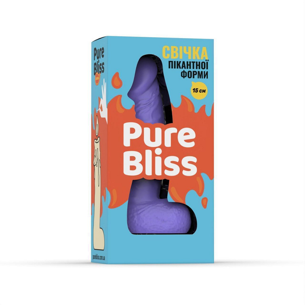 Свеча в виде члена Pure Bliss MINI Violet 15 см Sex Aura Киев - изображение 7