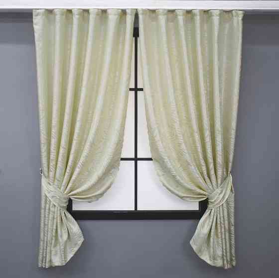 Комплект коротких штор VR-Textil Жаккард Magic № 1601ш Молочный 145х170 см 2 шт (35-0292) Киев