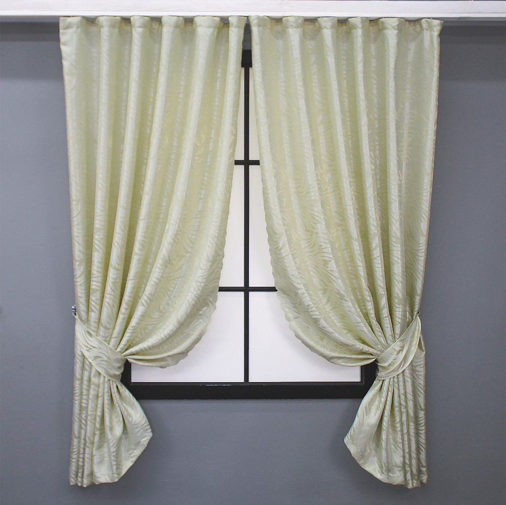 Комплект коротких штор VR-Textil Жаккард Magic № 1601ш Молочный 145х170 см 2 шт (35-0292) Киев - изображение 1