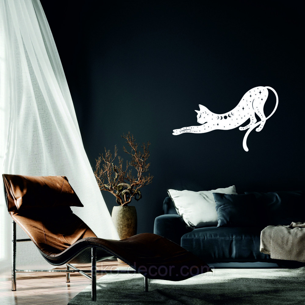 Декоративне настінне 3D Панно «Кіт» Декор на стіну з об'ємом Київ - фото 1