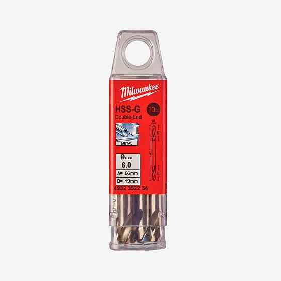 Сверло по металлу HSS-G MILWAUKEE DIN1412, Ø6,0мм, двостороннє, (10шт) Одесса