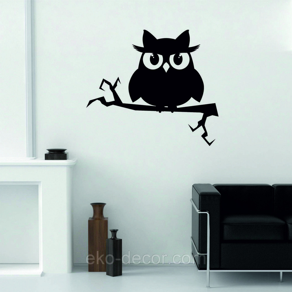 Декоративне настінне Панно  «Сова» , Декор на стіну 70*61 см., Чорний Київ - фото 2