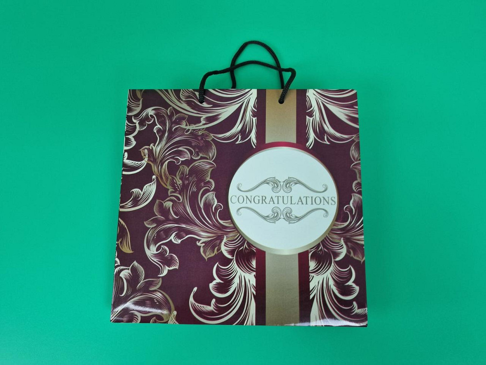 Пакет бумажный подарочный квадратный 23*24*10(артKV-280) (12 шт) Харьков - изображение 2