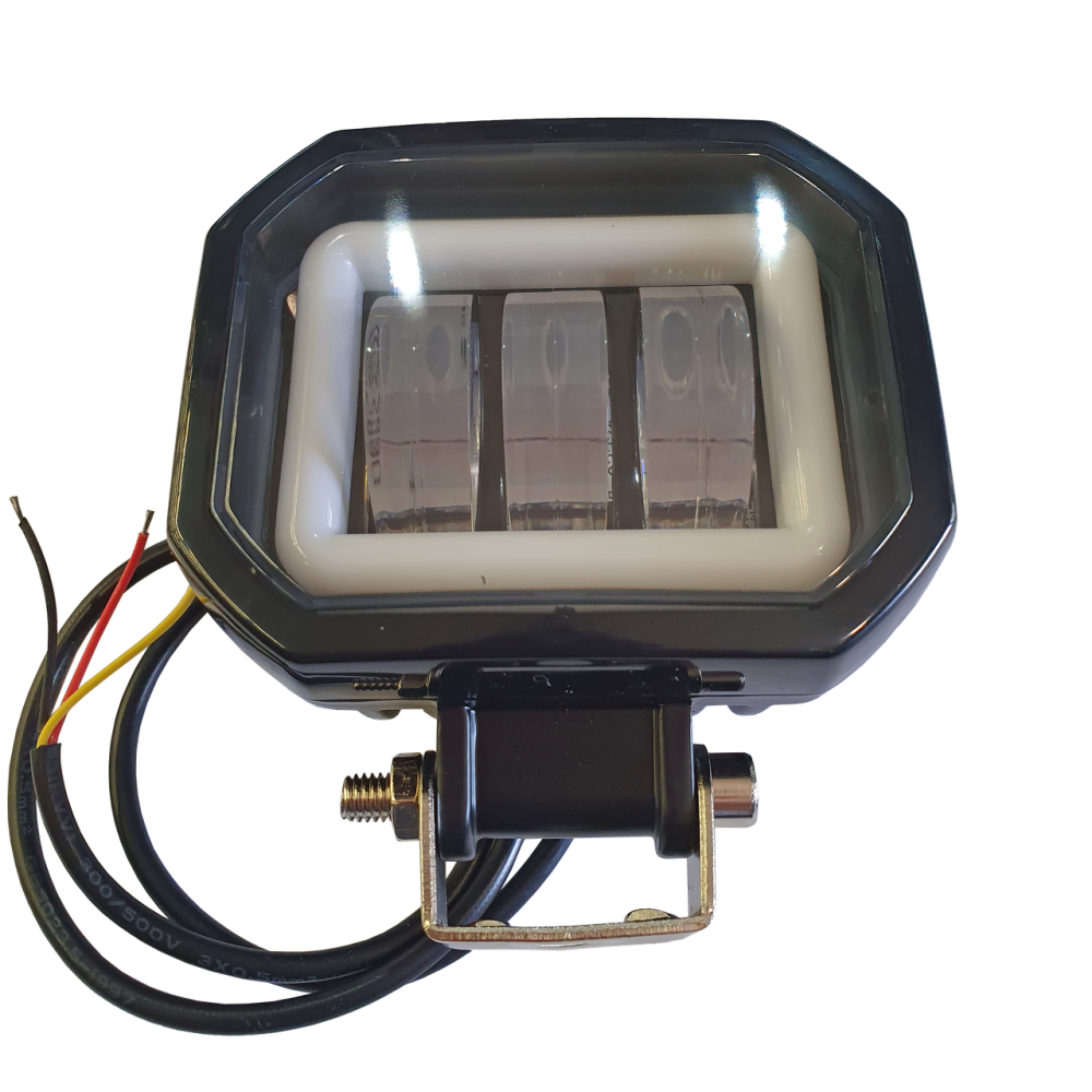 Фара світлодіодна LED квадратна противотуманная 30W + LED кільце з чіткою світловий кордоном Мукачево - фото 8