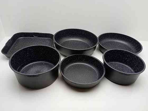 Набір каструль і сковорідок JEETEE 6 шт (без ручок та кришок) Луцк