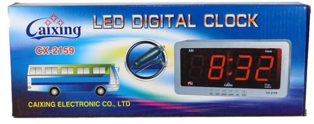 Годинник Caixing CX-2159 з зеленим підсвічуванням, чорний. Вінниця - фото 3