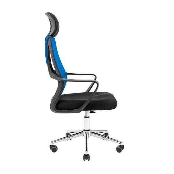 Офисное Кресло Руководителя Profi Piastra Хром Черно-синий Киев