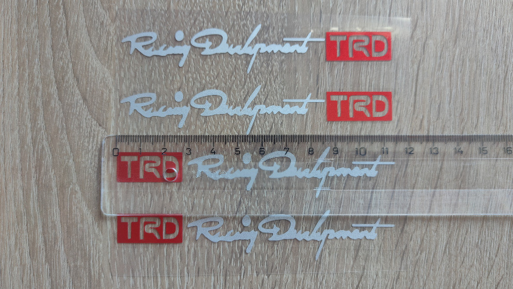 Наклейка на ручки авто Trd номер 7 Белая светоотра Киев - изображение 5