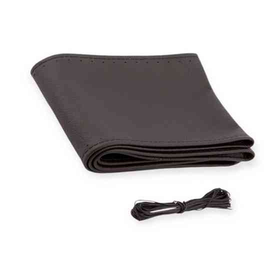 Оплетка s кожа (35 - 37 см) черная carlife с иголкой руля Мукачево