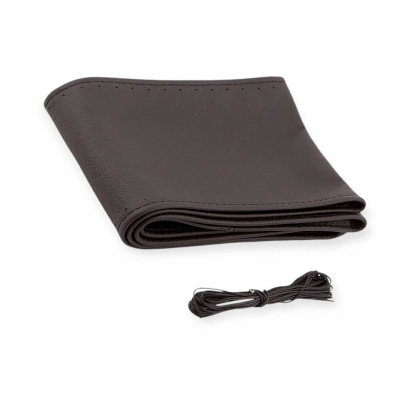 Оплетка s кожа (35 - 37 см) черная carlife с иголкой руля Мукачево - изображение 1