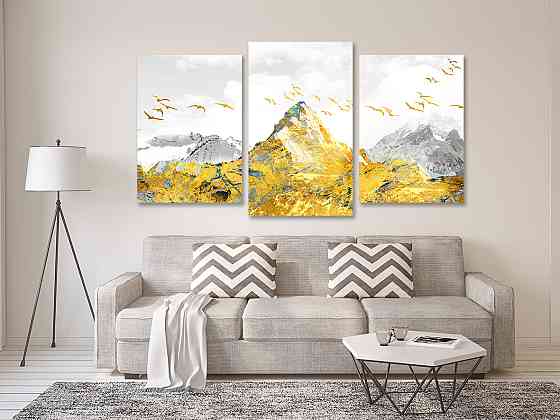 Модульная картина в гостиную / спальню  Золоті гори   Art-687_3 100x150 см Киев