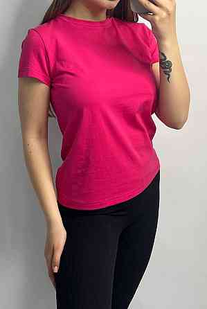 Базовая футболка женская удлиненная Малиновый L Харьков