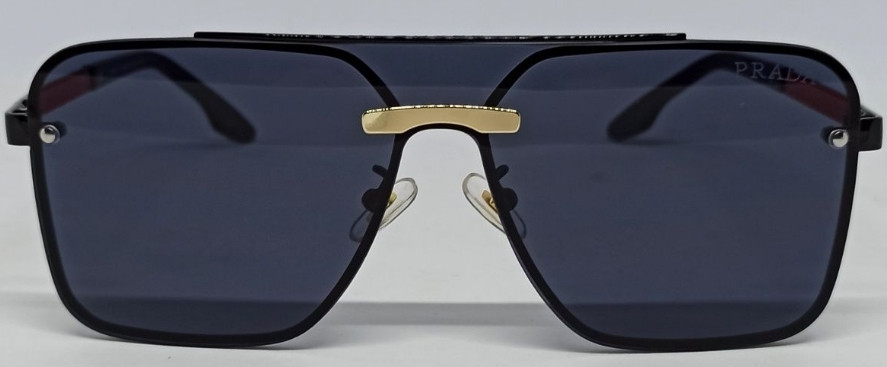 Брендовые очки маска черные однотонные с красными вставками. Киев - изображение 7