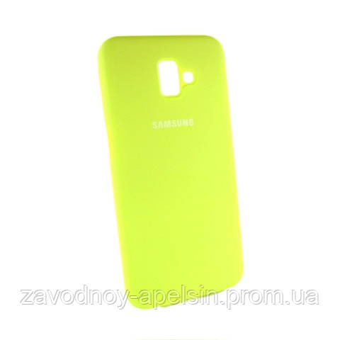 Samsung J6 Plus J610 Чохол силіконовий Silicone Cover (жовтий) Одеса - фото 1