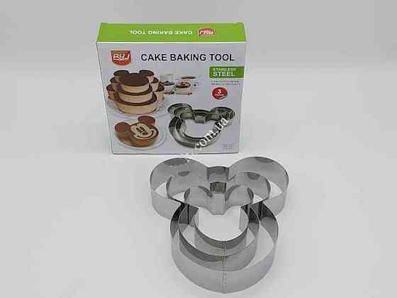 Форма кондит. нерж. сталь из 3-х Микки h-4,5см VT-6 19117 ТМ VITOL Solmir Киев