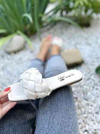 YES MILE Шльопанці жіночі, штучна шкіра, на плоскій підошві бежеві літні YES MILE SS-101 р. 36- Коломия