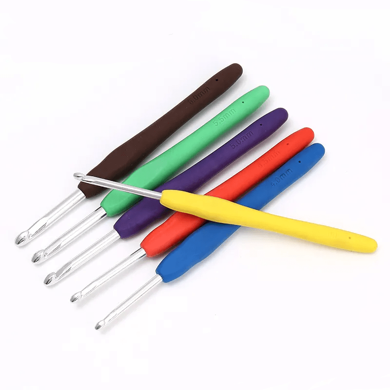 Набор крючков для вязания с прорезиненной ручкой, комплект из 12 штук, размер 2.0/8.0 мм Каменец-Подольский - изображение 4