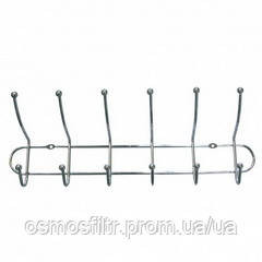 Вішак гардеробний Axentia з 6 подвійними гачками хром 50 см (291273) Київ - фото 1