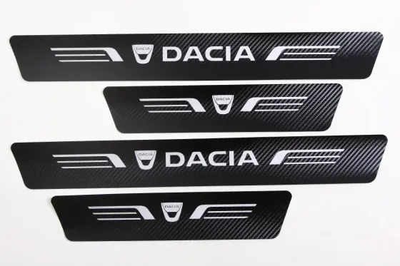 Наклейка на порога Dacia чорний карбон Автограф (4 шт.) Вінниця