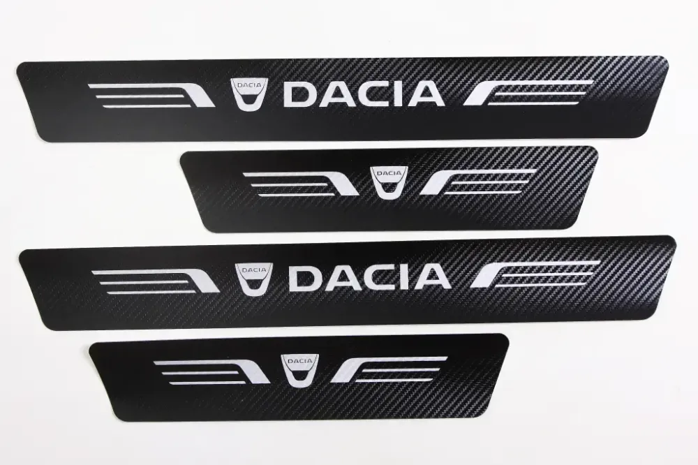 Наклейка на порога Dacia чорний карбон Автограф (4 шт.) Вінниця - фото 1