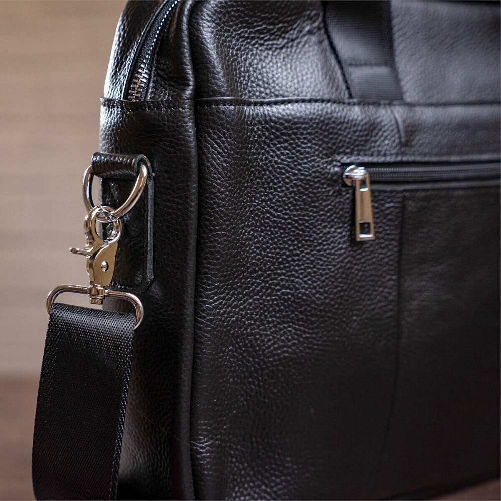 Сумка чоловіча Vintage 14625 шкіряна Чорна Київ - фото 5