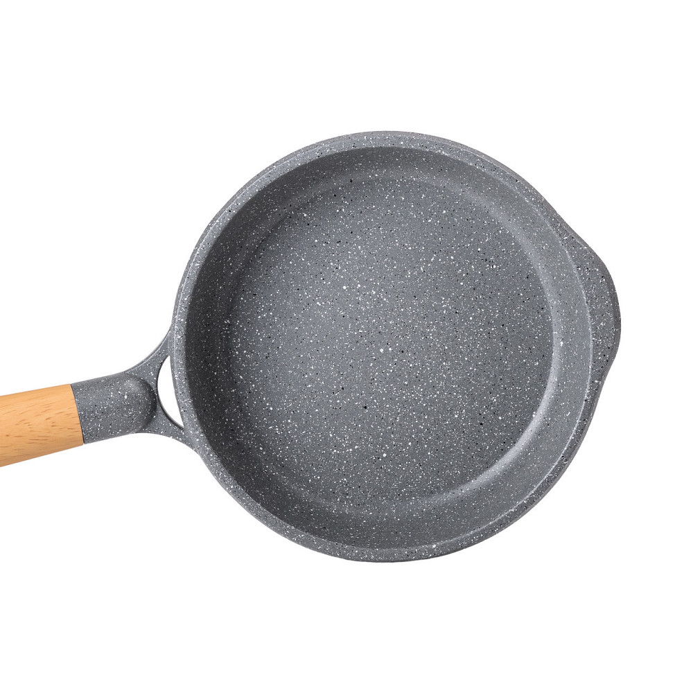 Мраморная алюминиевая сковорода с антипригарным покрытием 1 литр Ø 20 см серая MGC HP-4-421G Киев - изображение 2