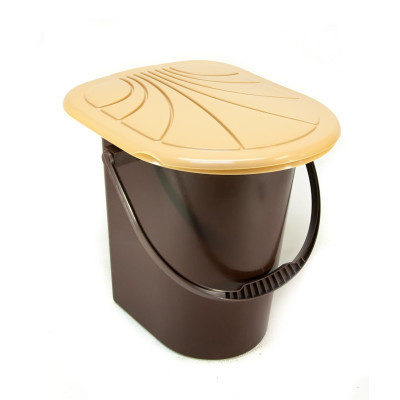 Відро-туалет Консенсус Коричневе 17 л (Консенсус/туал/коричневий) Вінниця - фото 1