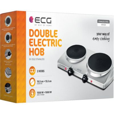 Настільна плита ECG EV 2512 Stainless Вінниця - фото 7