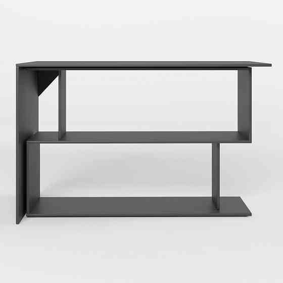 Стіл комп'ютерний поворотний з полицями М-ЗОН Джеко 1200 Антрацит (MZN-031033) Львів