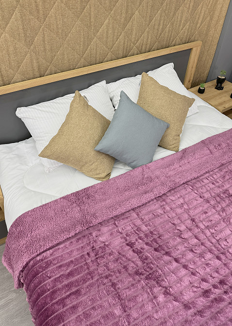 Плед 200х230 см (+-10см) на овчине 