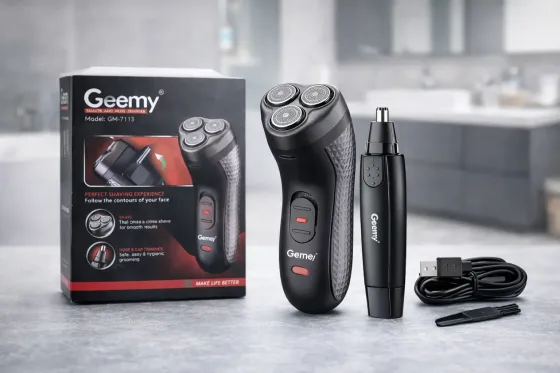 Электробритва GM-7113 2 в 1 / Мужской триимер для бороды, носа и ушей Коломыя