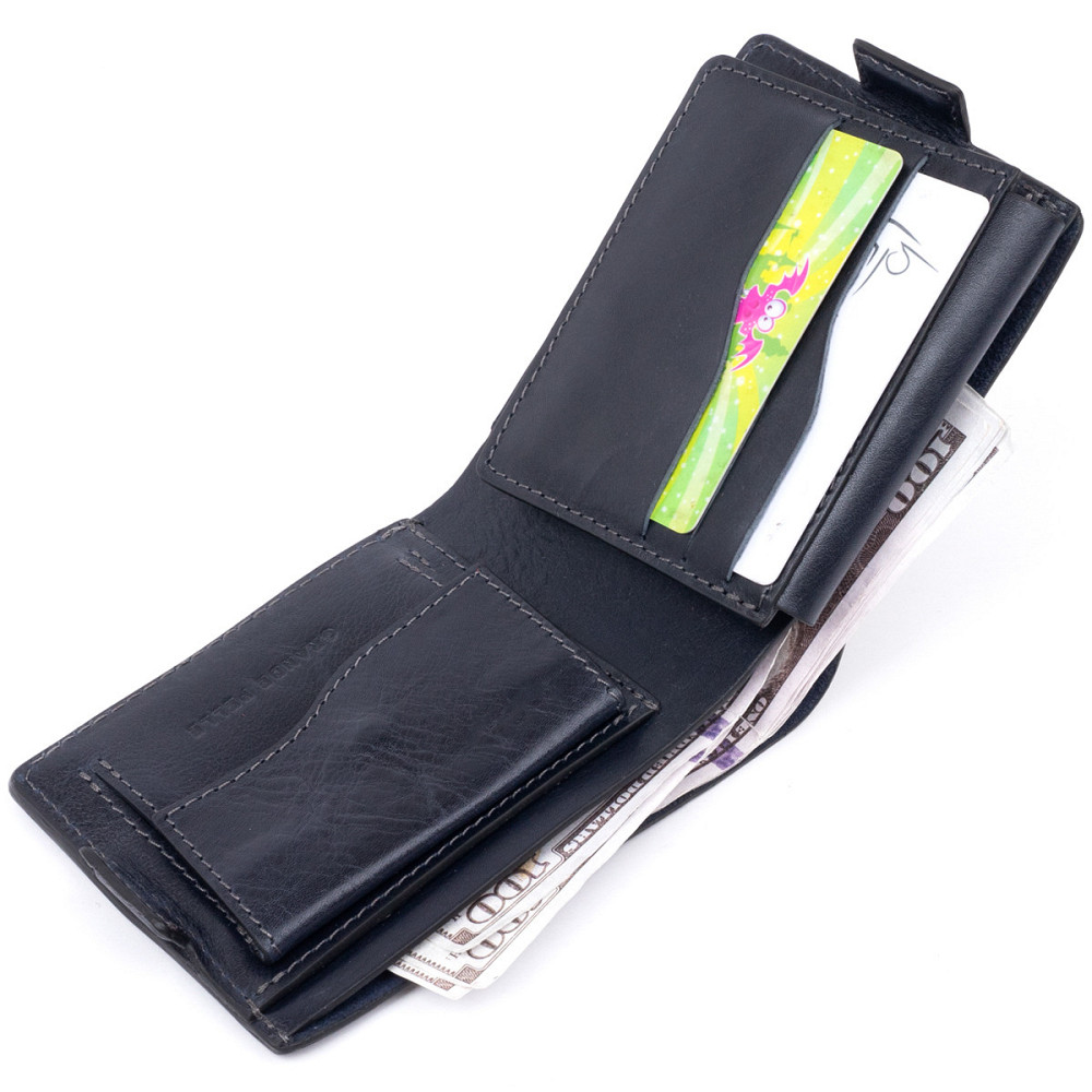 Функціональне тонке портмоне Синє (GRANDE PELLE) Київ - фото 10