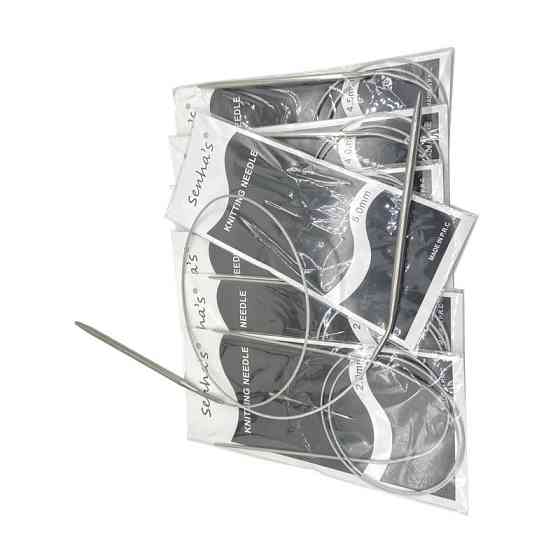 Набор круговых спиц 7шт на леске 80см для вязания Киев