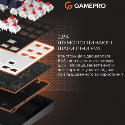 Клавіатура GamePro Genesis Metallic MK110B Outemu Red Switch USB UA Black (MK110B) Вінниця - фото 5