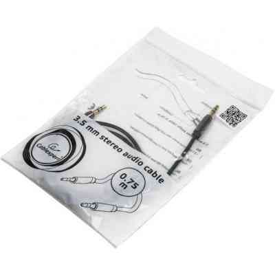 Кабель мультимедийный Jack 3.5mm male/Jack 3.5mm male 0.75m Cablexpert (CCAP-444-0.75M) Винница