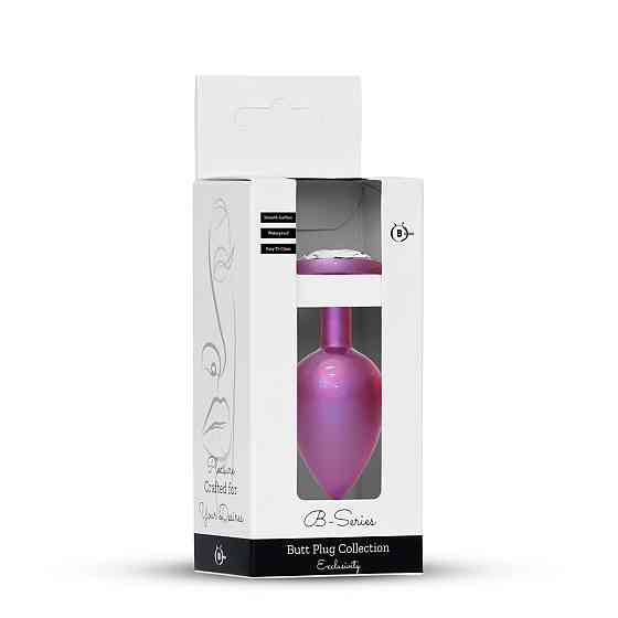 Анальна пробка B-Series Plug Jewellery Pearl Pink PLUG, металева, рожева, L Sex Aura Київ