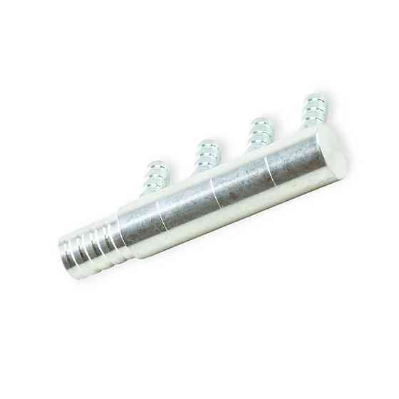 Распределитель форсунок 4 цилиндра алюм., тупик., вход d12х2, выход d6 GOMET для Мукачево