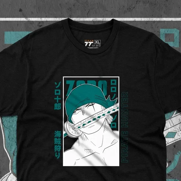 Футболка чоловіча з  принтом Ван Пис Zoro Black Розмір 48 Anime0195 Дніпро - фото 5