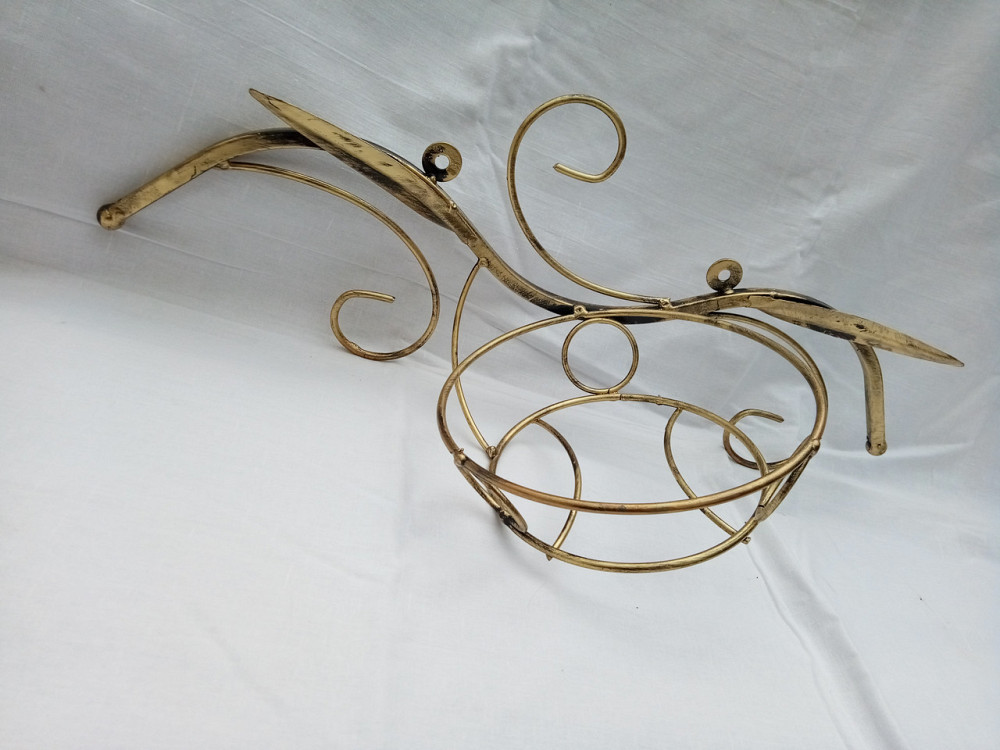 Подставка пристенная кованая для цветов на 1 вазон, на стену, стойка под цветы, вазон Киев - изображение 5