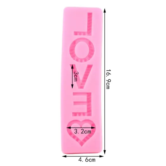 Молд силиконовый Love 169 на 46 мм розовый Киев