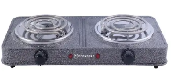 Электрическая плита EDENBERG EB-62166 с 2 спиральными конфорками 1000Вт, 5 режимов, настольная компа Киев
