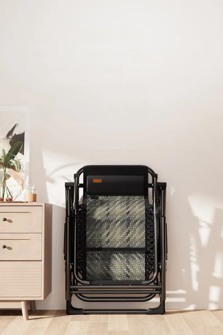 Раскладное кресло-шезлонг Zero Gravity WCG S-10 из ротанга с подголовником и подставкой Киев - изображение 7