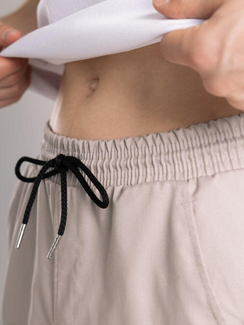 Чоловічі бежеві штани демісезонні котонові прямого крою Pobedov Step Київ - фото 3