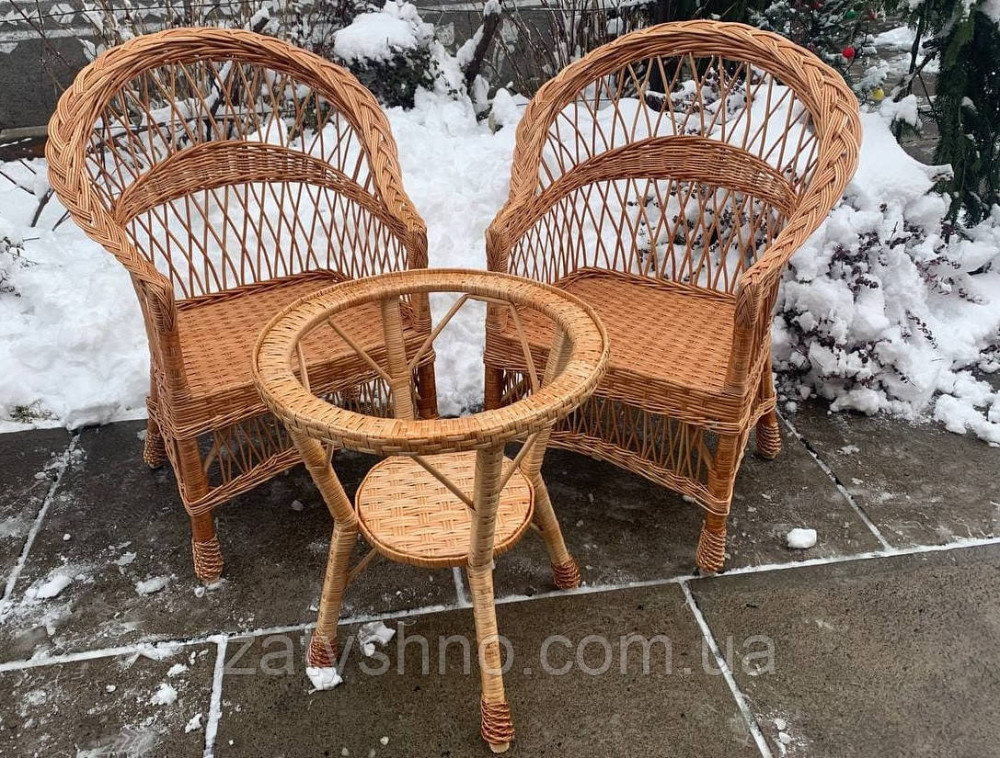 Набір плетених зі столиком під скло Київ - фото 6