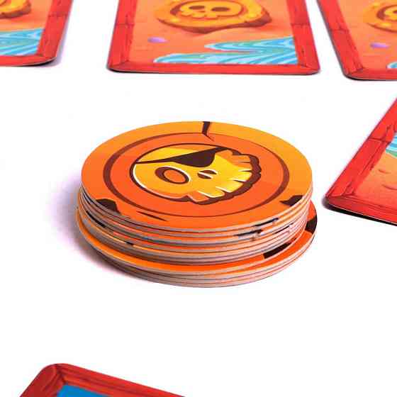 Дитяча карткова гра "Карррамба пірати! Vladi Toys" VT8077-07, 50 карт 12 монет, правила гри Вінниця